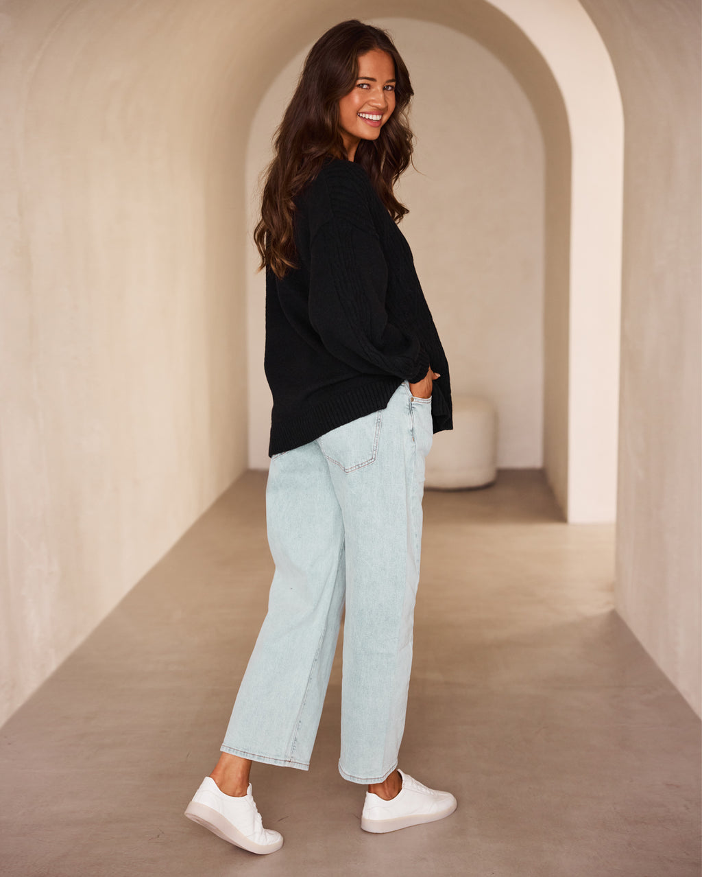 Maeve Knit Jumper  - Black
