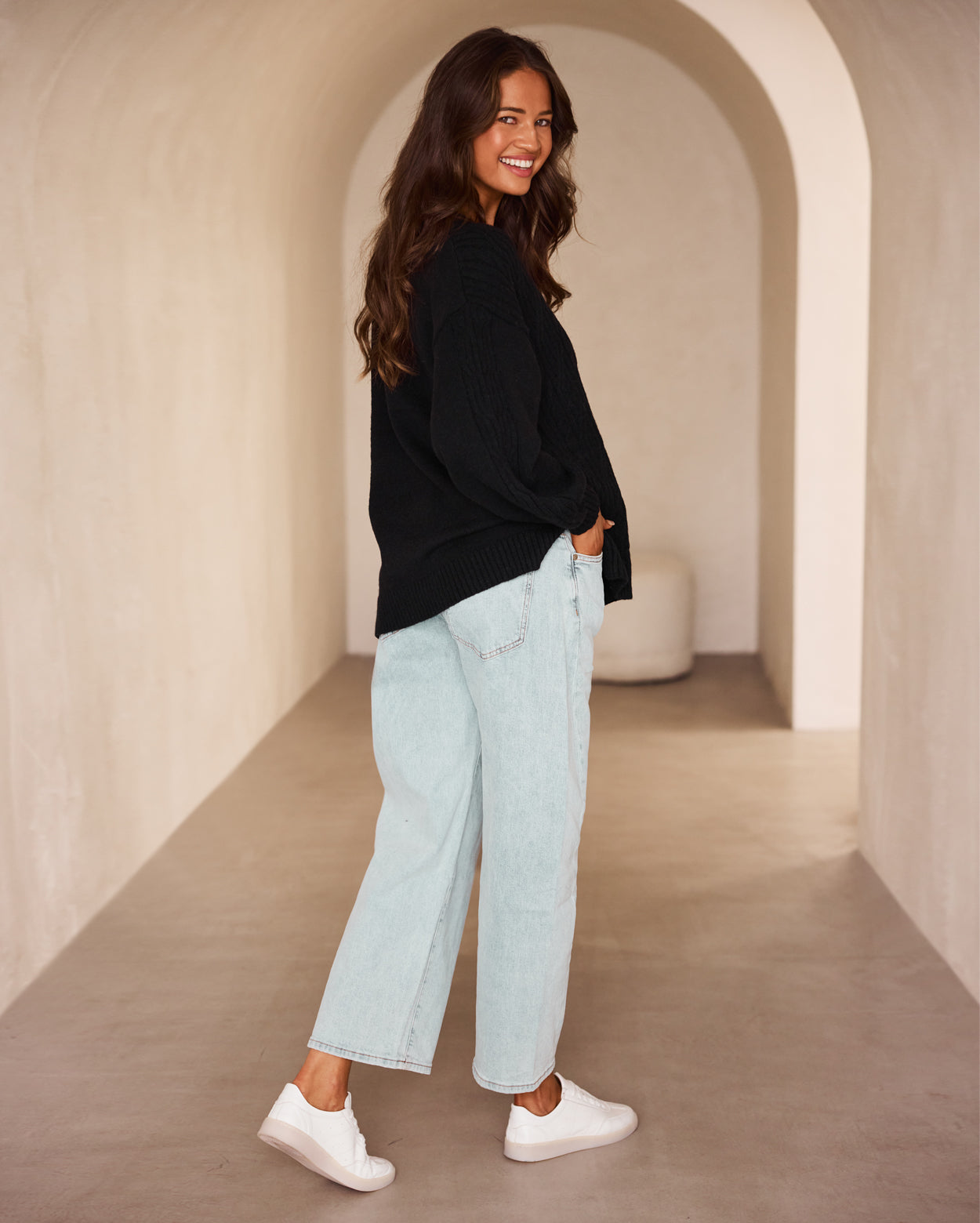 Maeve Knit Jumper  - Black
