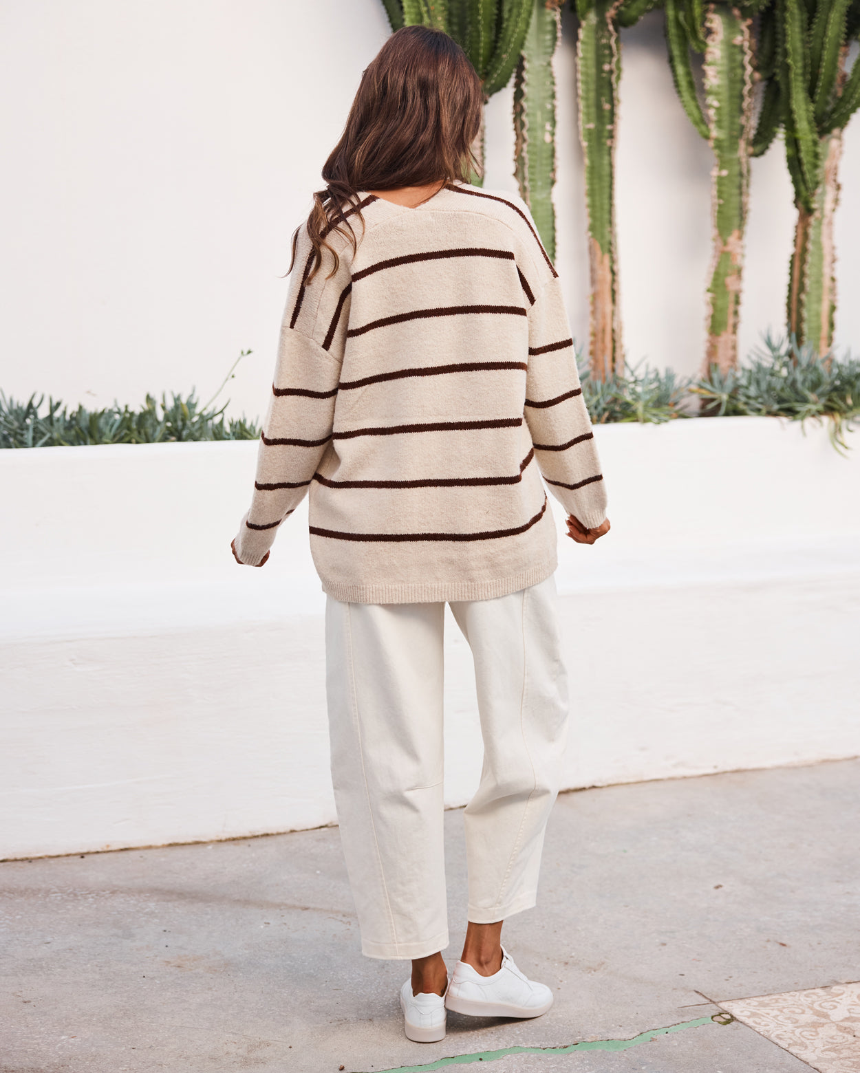 Luella Knit  - Choc Stripe