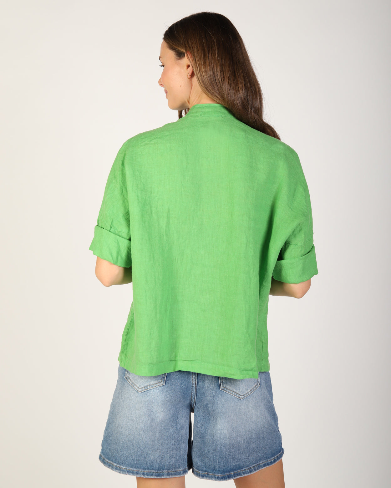 Savannah Linen Shirt - Emerald