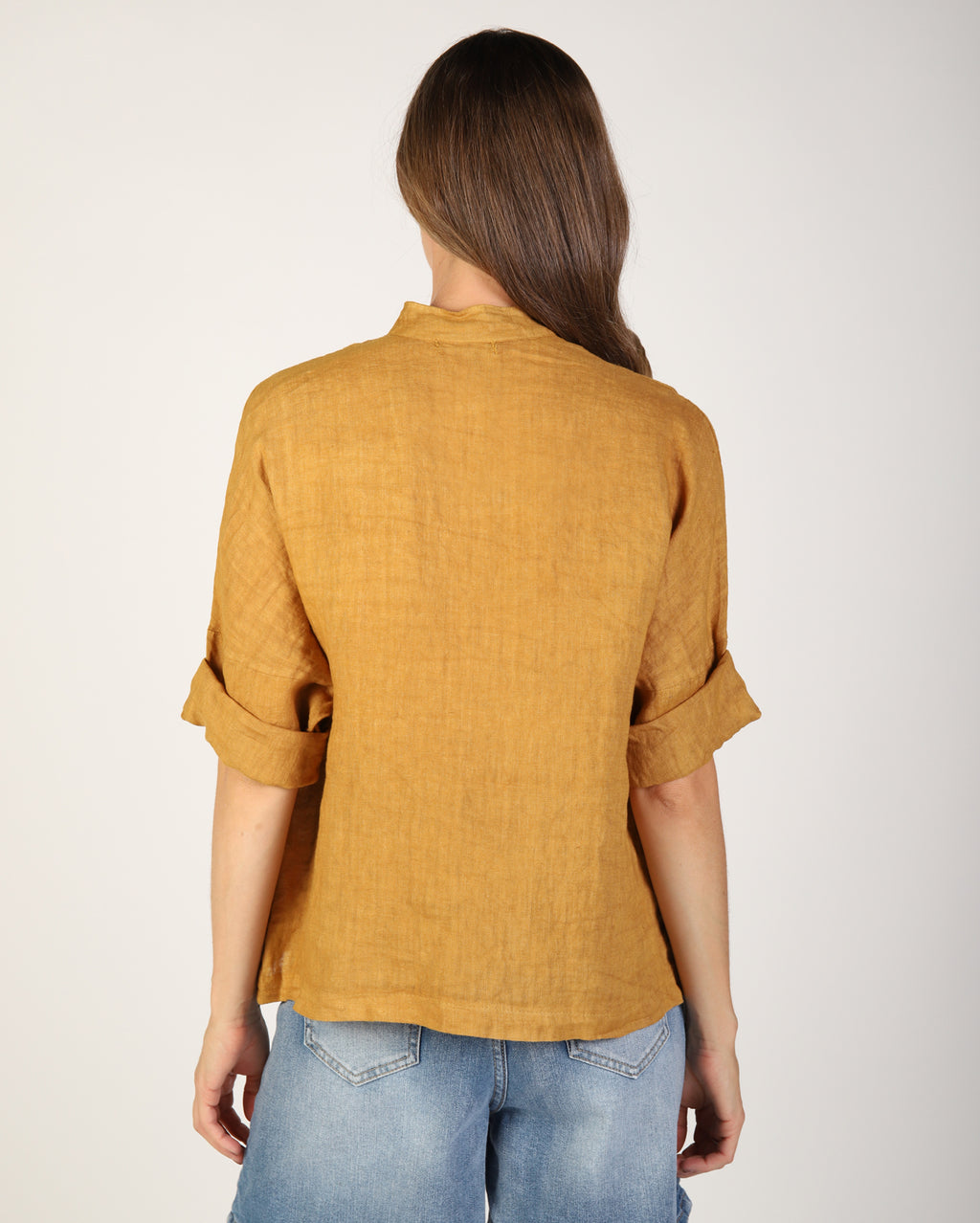 Savannah Linen Shirt - Tumeric