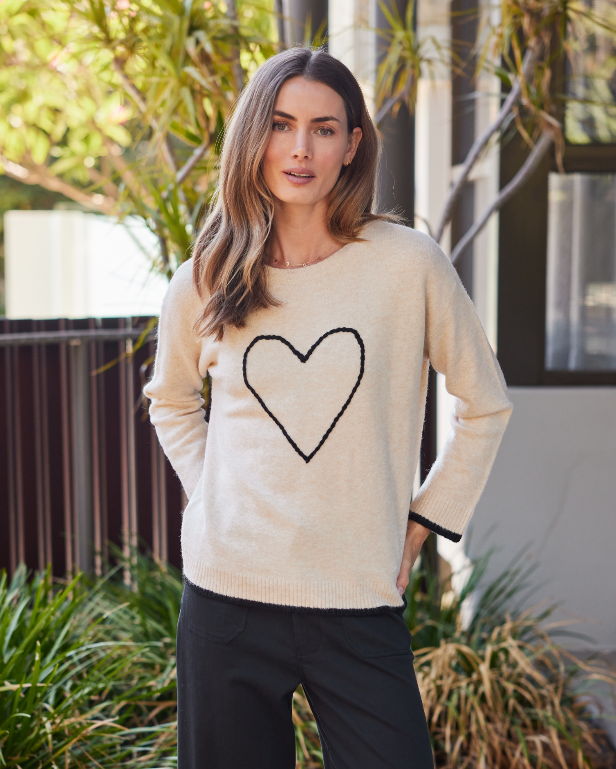 Inari Heart Jumper  - Natural
