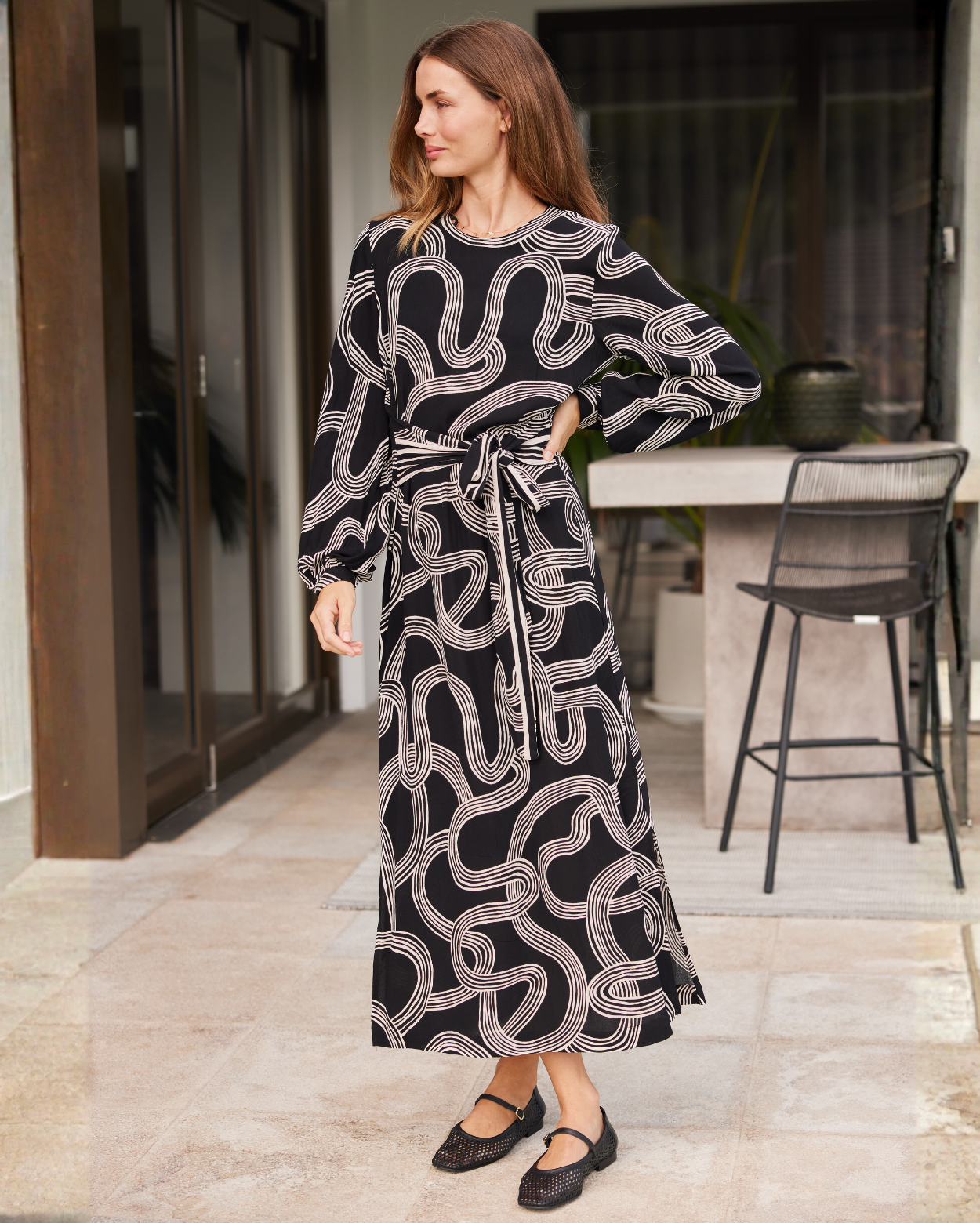 Lulu Dress  - Black/Ivory