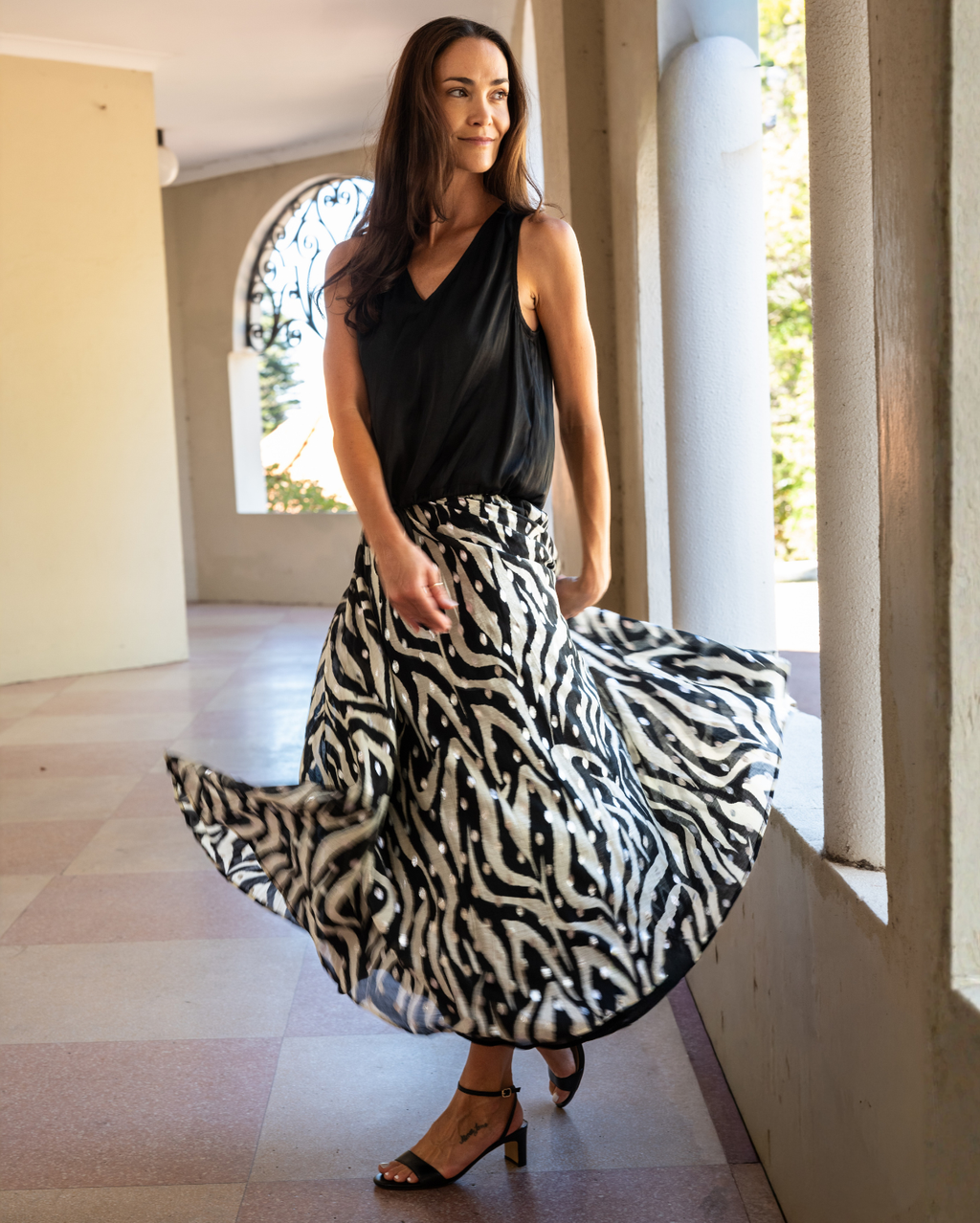 Corinne Skirt  - Zebra
