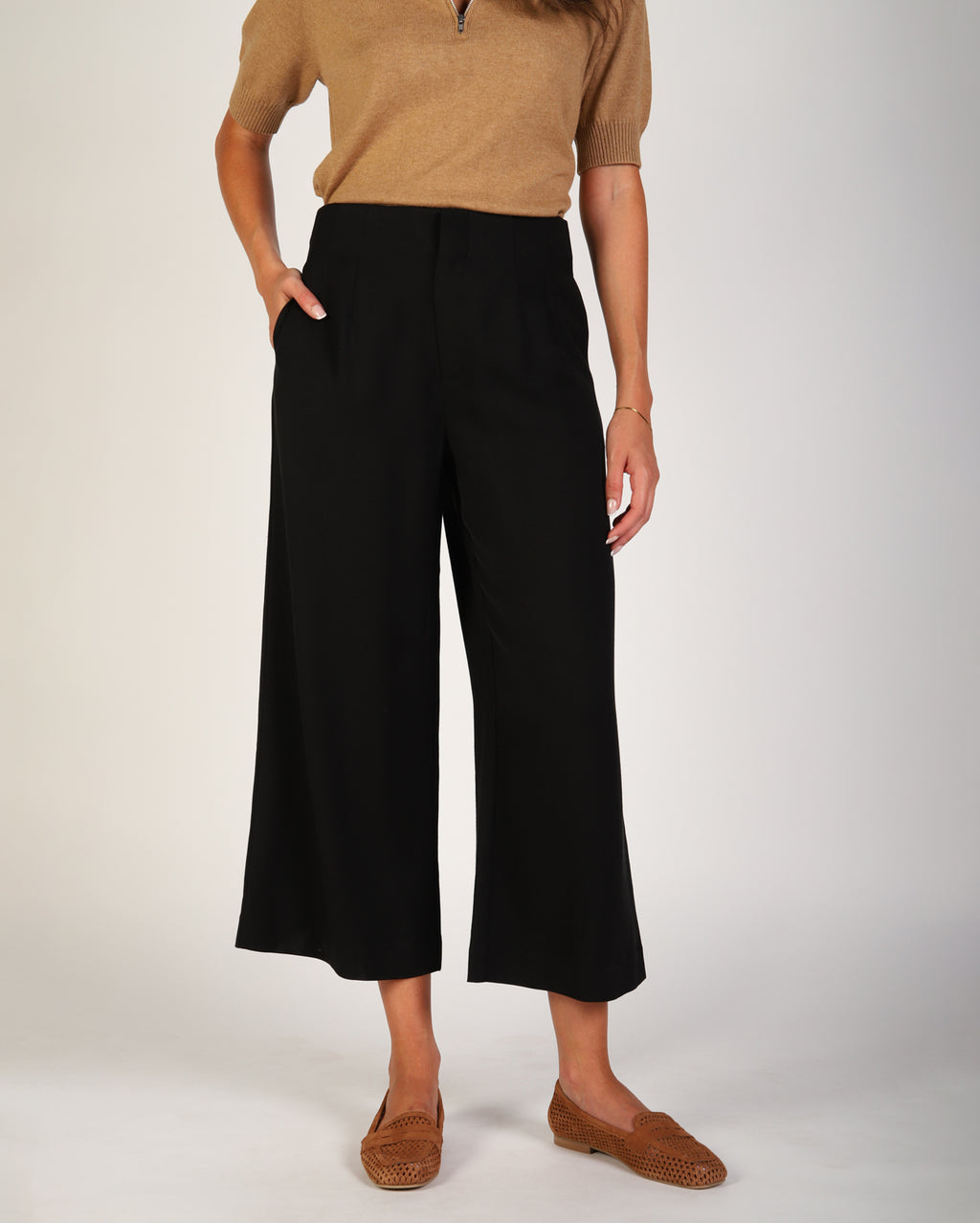 Ashleigh Culotte Pant  - Black