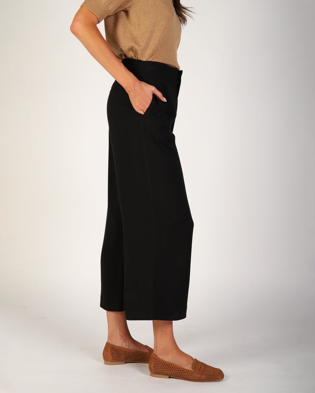 Ashleigh Culotte Pant  - Black