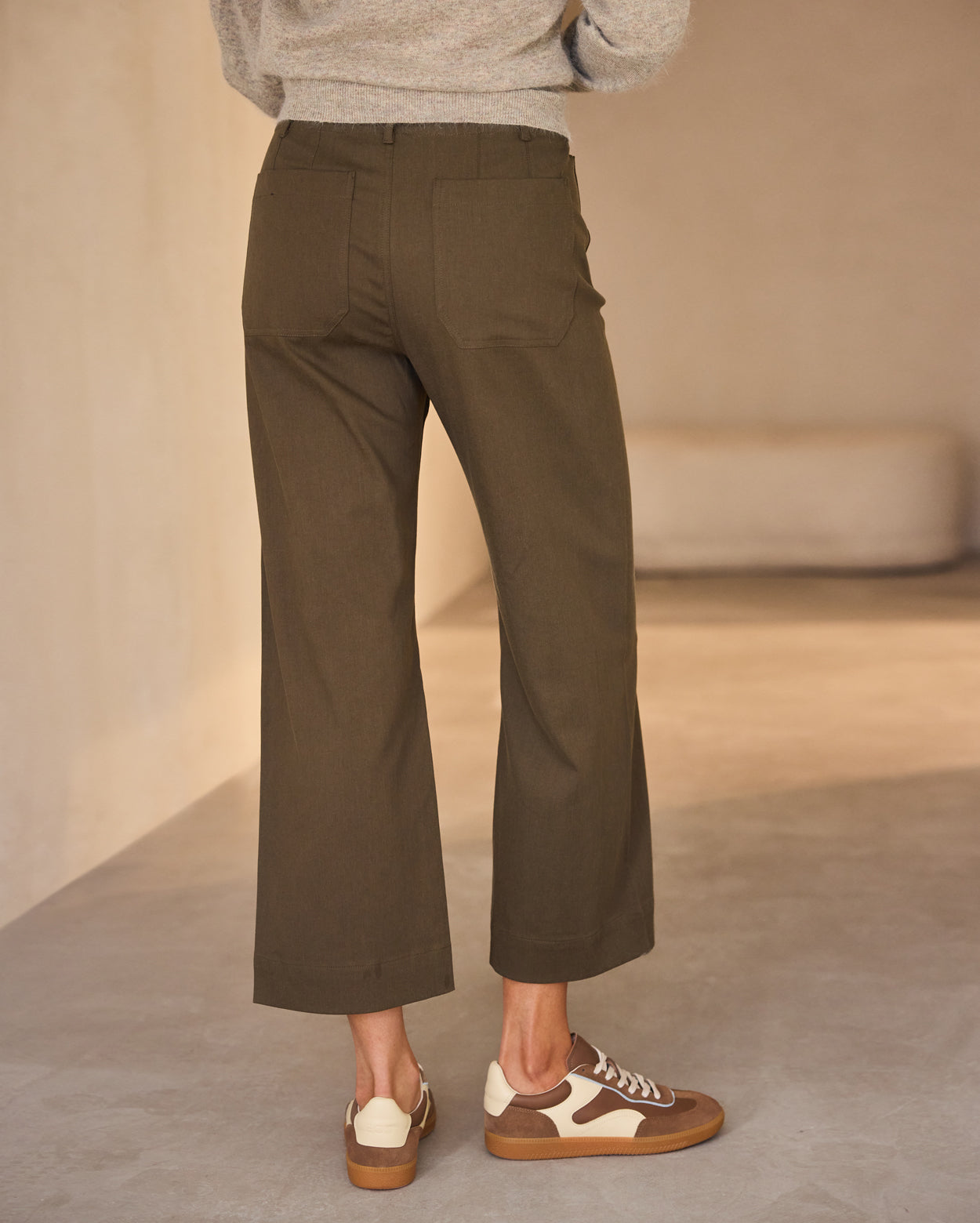 Ashleigh Culotte Pant  - Khaki