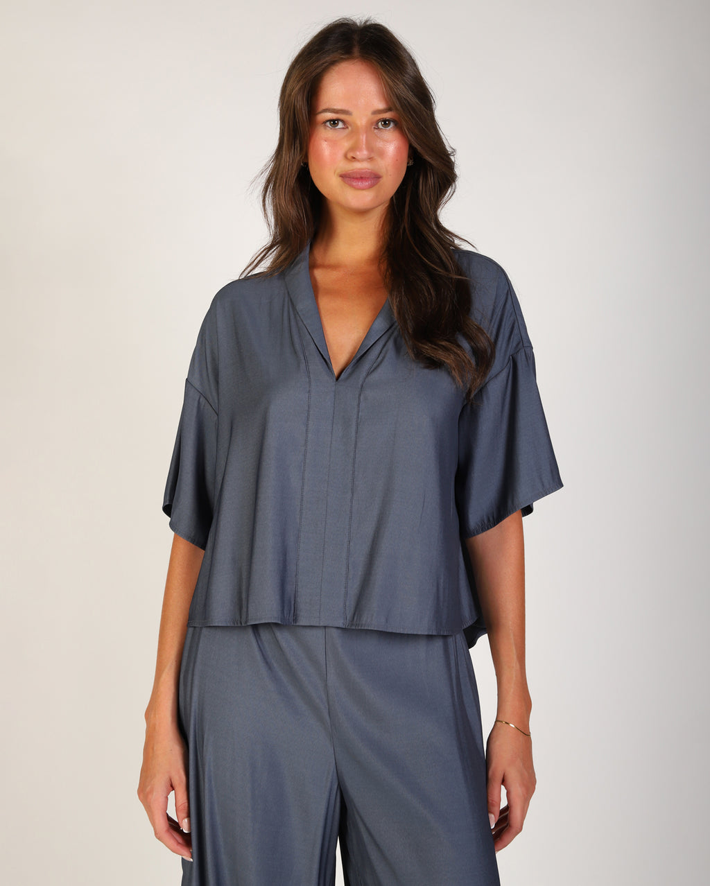 Lexi Blouse - Steel