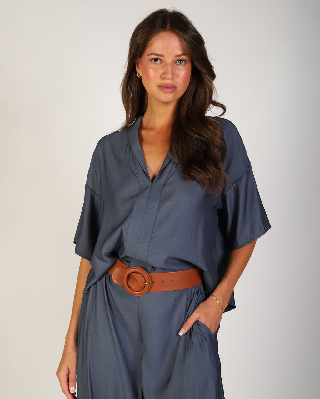 Lexi Blouse - Steel