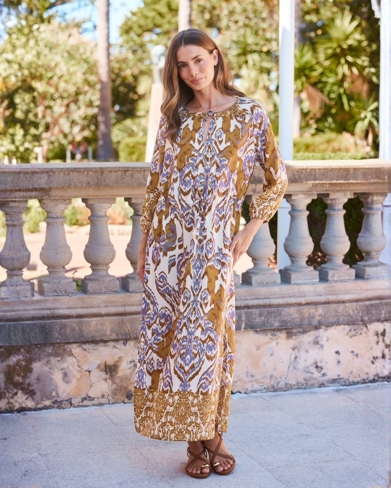 Lidia Dress - Purple / Moss