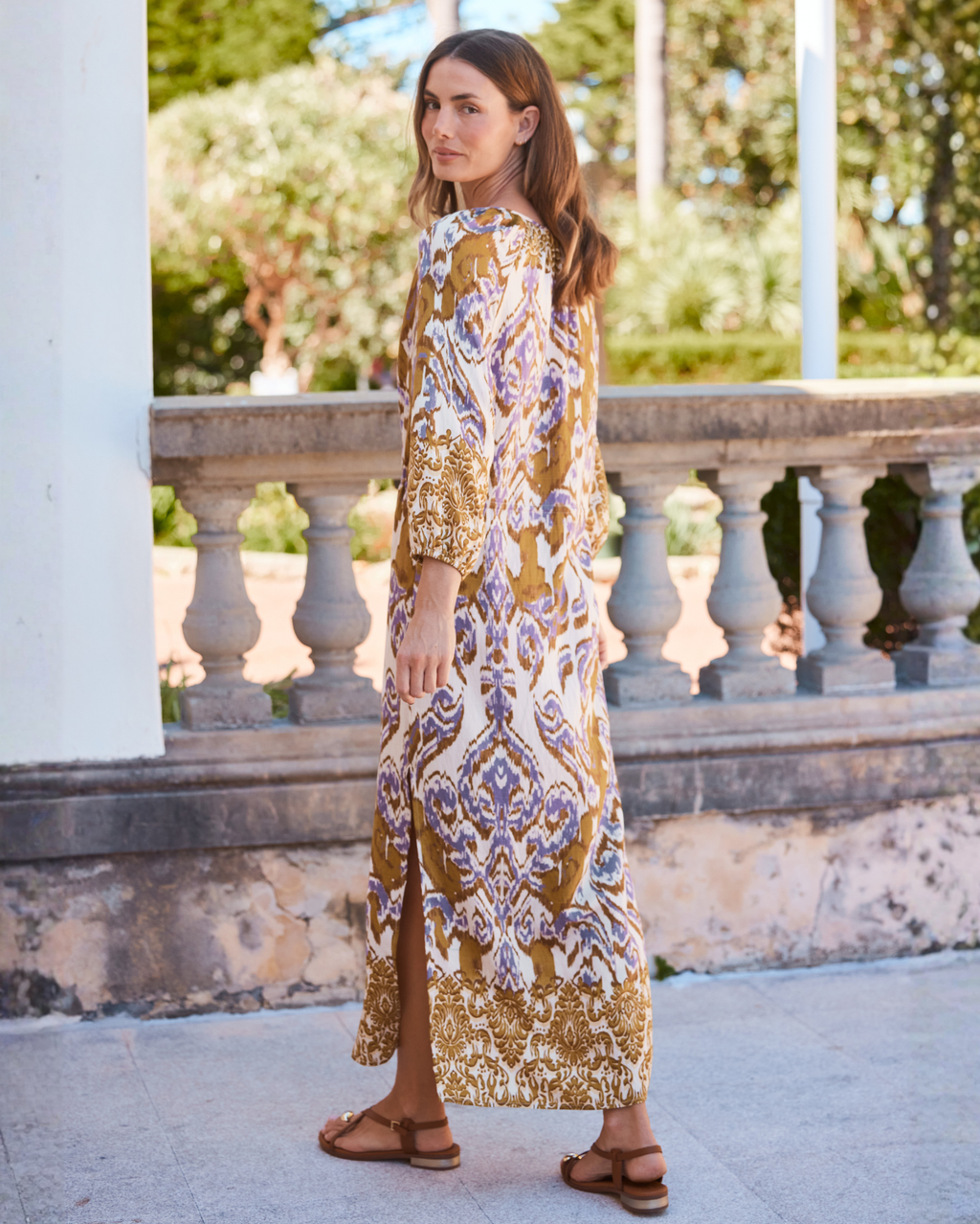 Lidia Dress - Purple / Moss