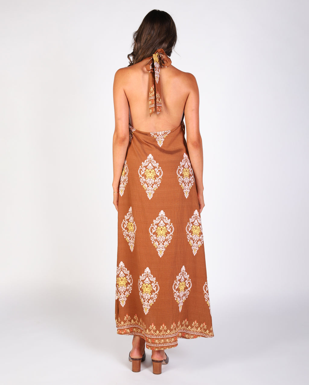 Printed Sylvie Dress - Brown