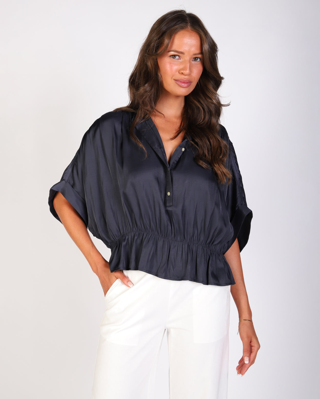 Meg Blouse - Steel