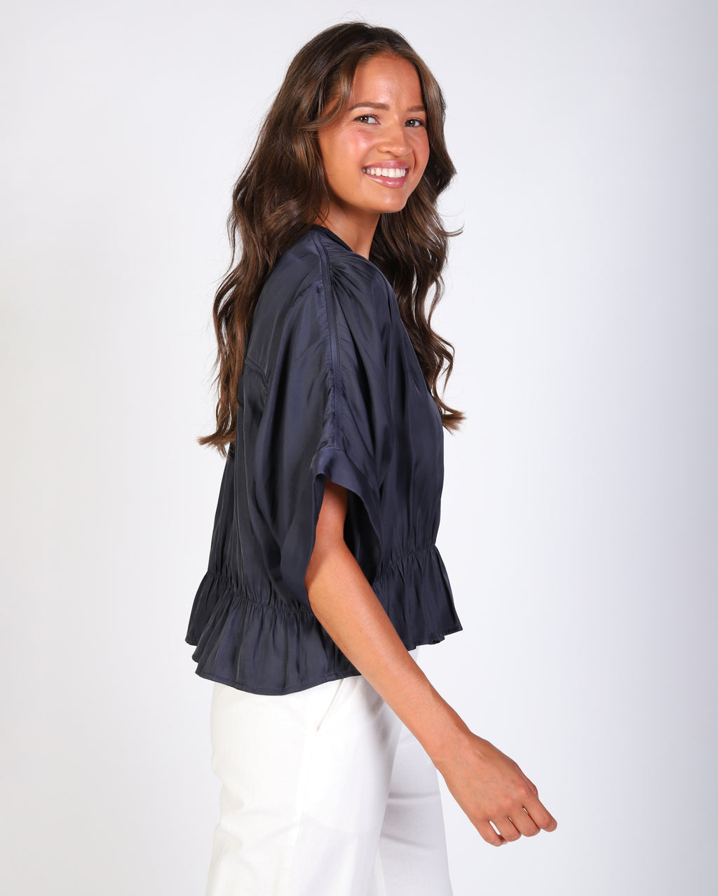 Meg Blouse - Steel