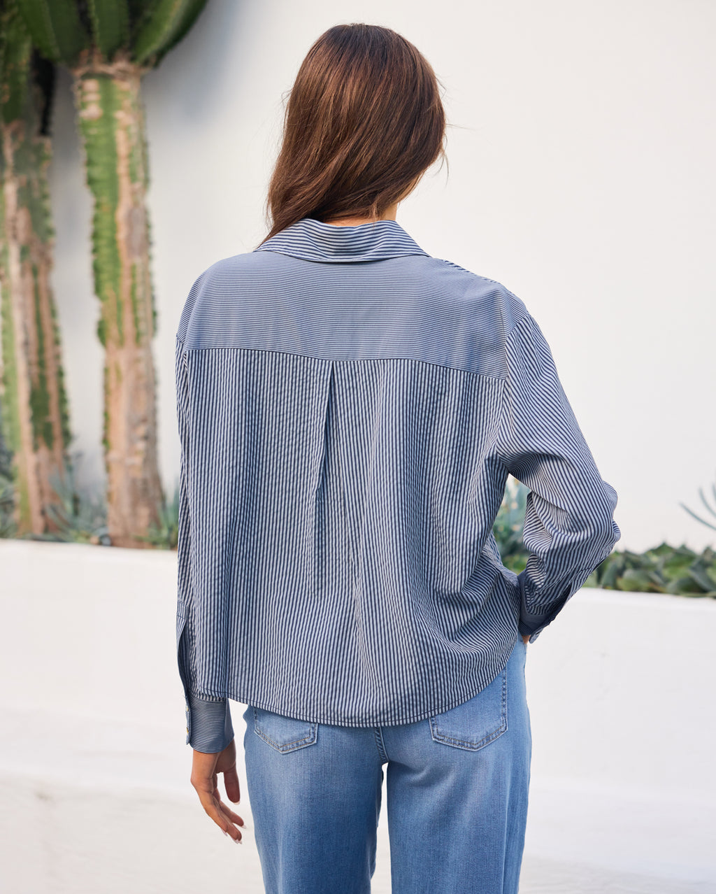 Mila Shirt - Navy Stripe