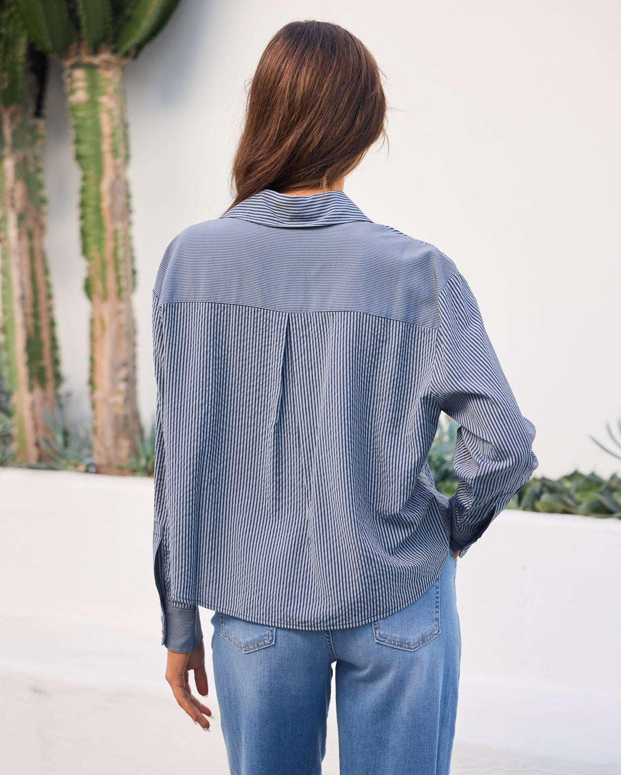 Mila Shirt - Navy Stripe