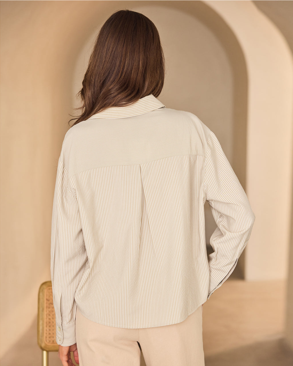 Mila Shirt - Stone Stripe