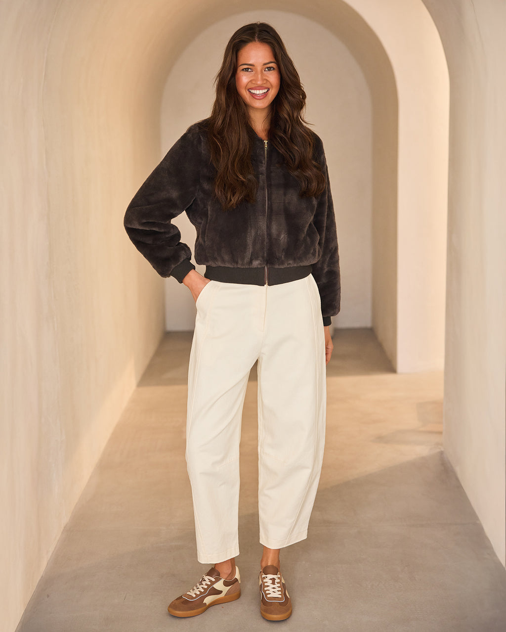 Bayne Fur Jacket - Espresso