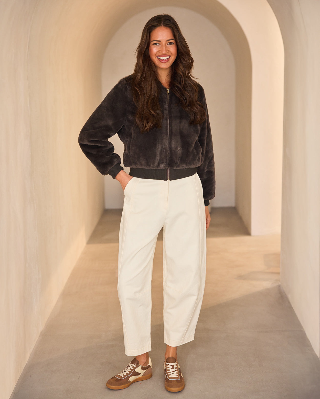 Bayne Fur Jacket - Espresso