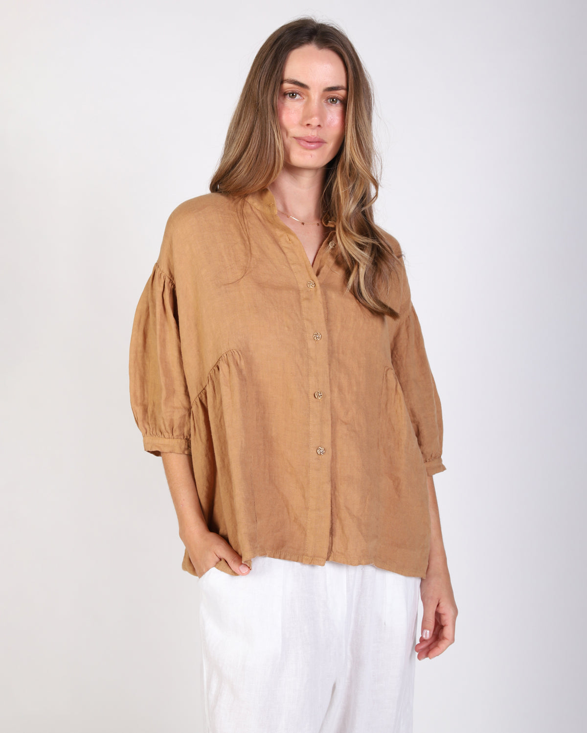 Clara Shirt  - Camel