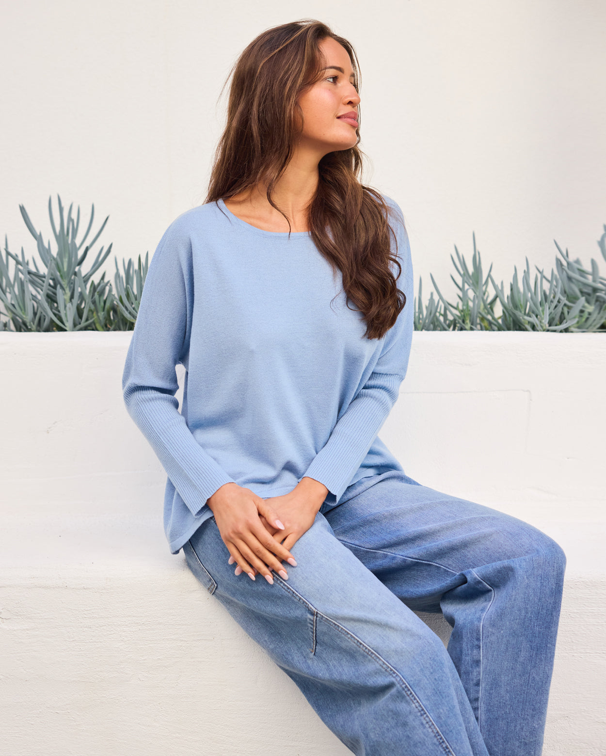 Kristen Merino Knit - Pale Blue