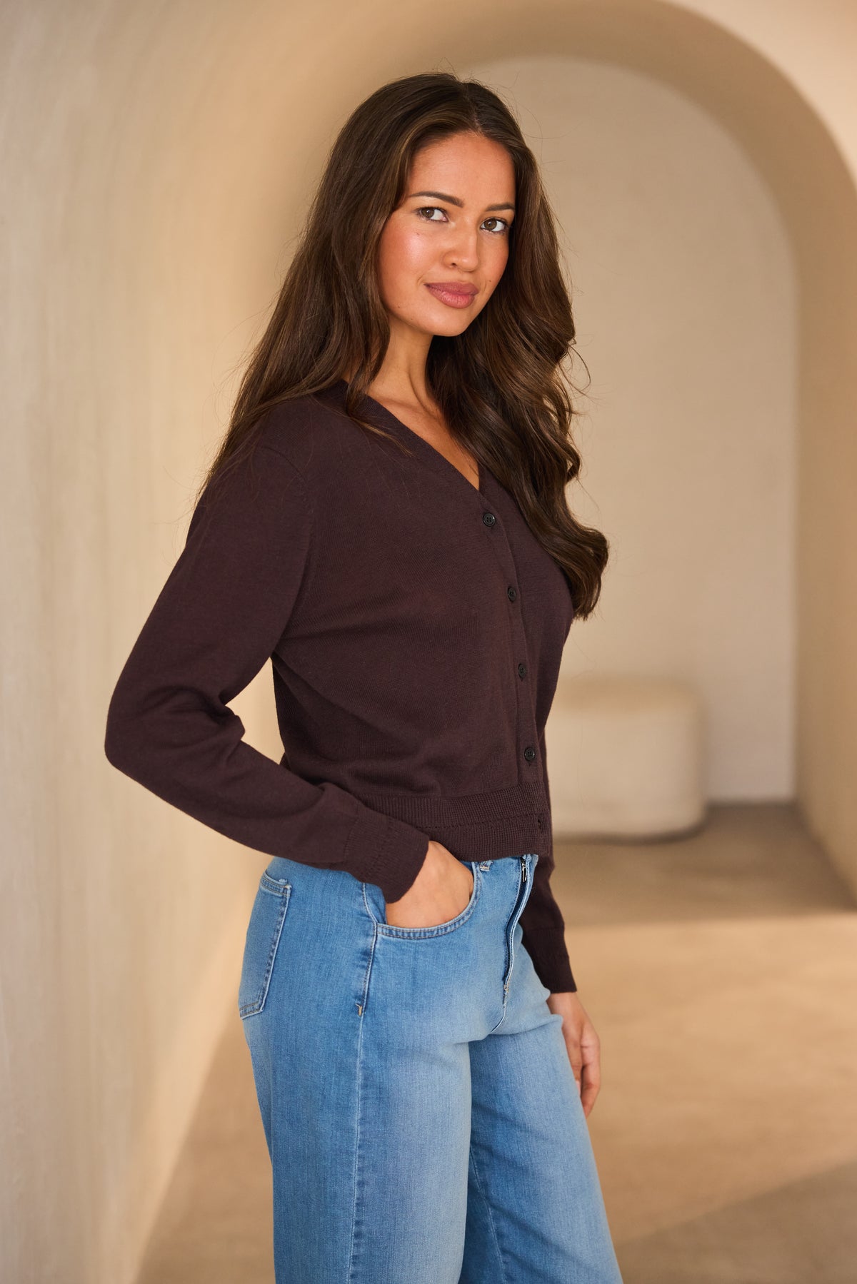 Maika Cardigan  - Espresso