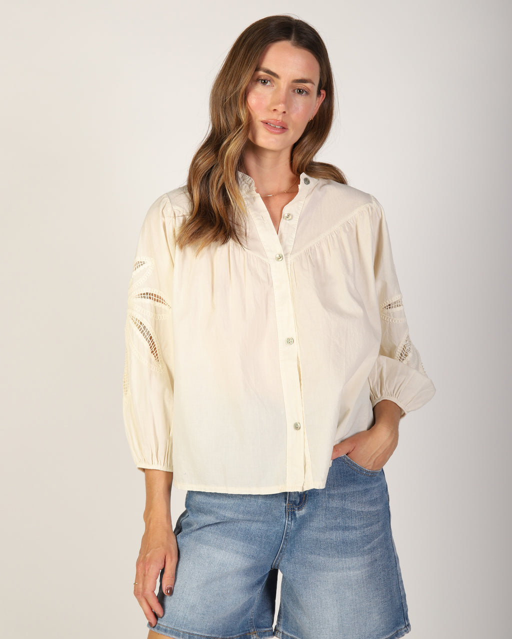 Avery Shirt  - Cream