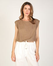 Sabrina Linen Top