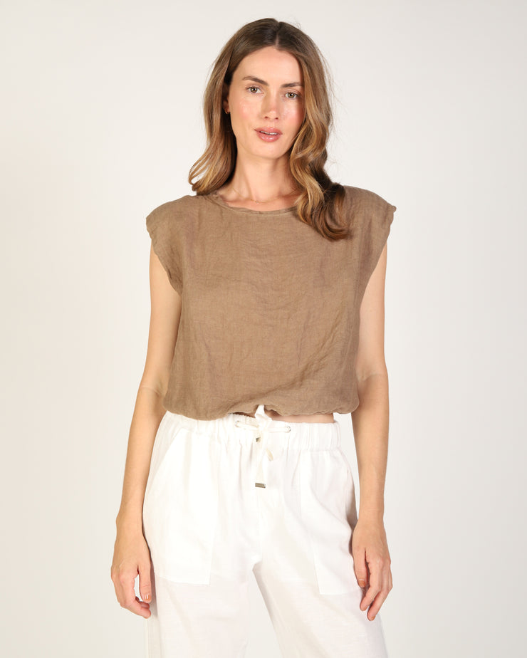 Sabrina Linen Top