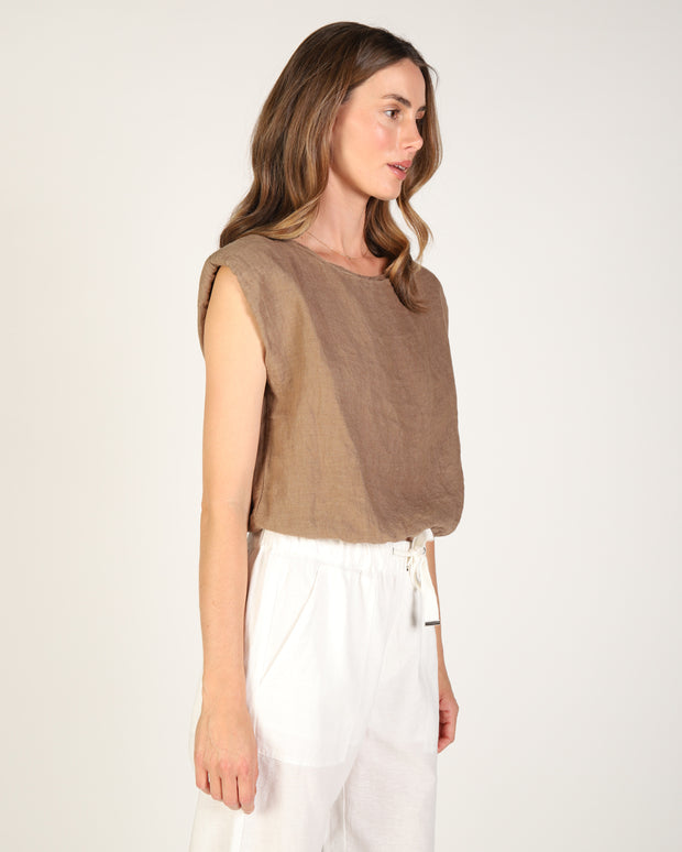 Sabrina Linen Top