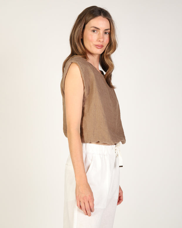 Sabrina Linen Top
