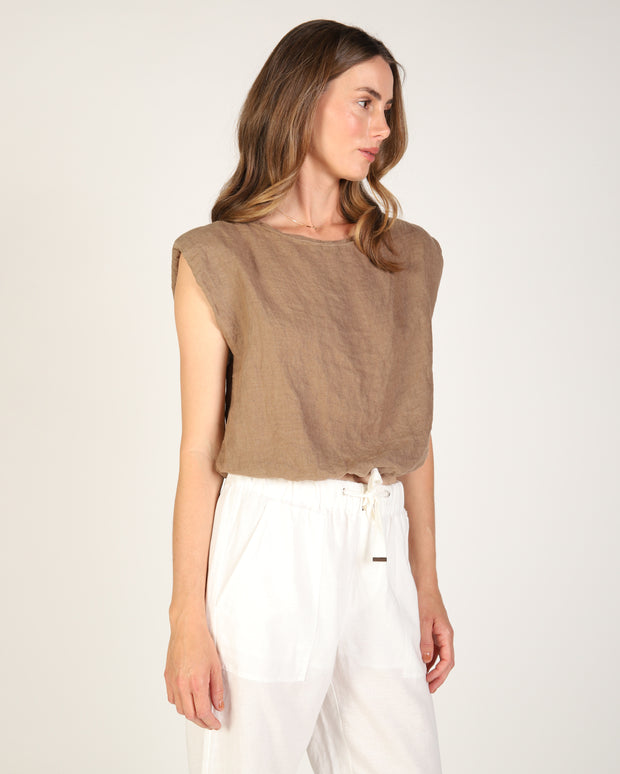 Sabrina Linen Top