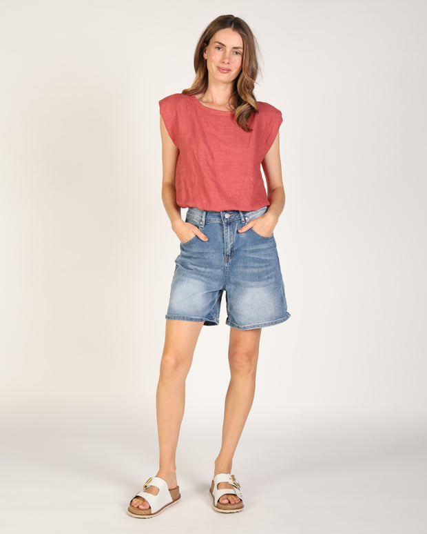 Sabrina Linen Top