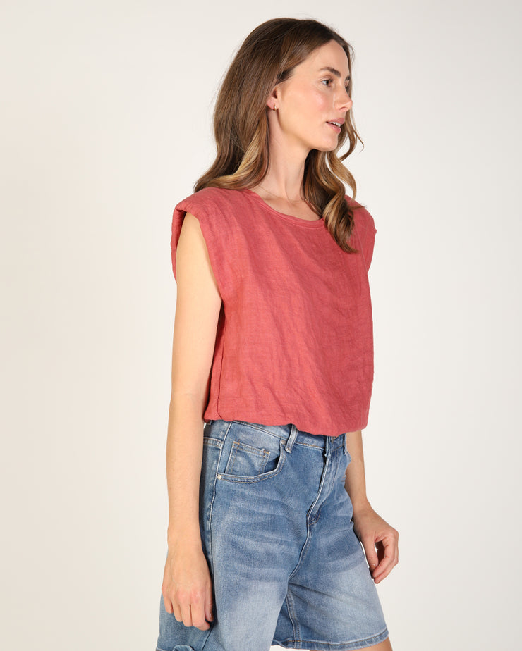 Sabrina Linen Top