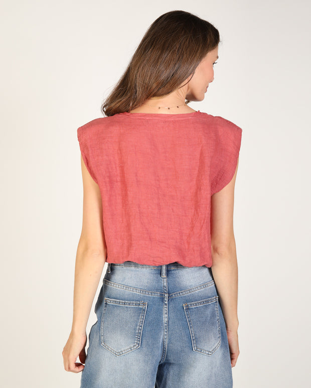 Sabrina Linen Top