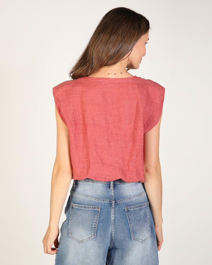 Sabrina Linen Top