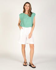 Sabrina Linen Top