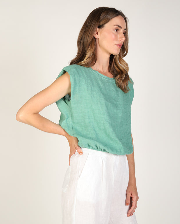 Sabrina Linen Top