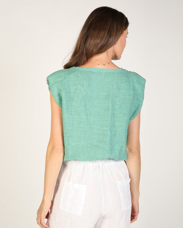 Sabrina Linen Top