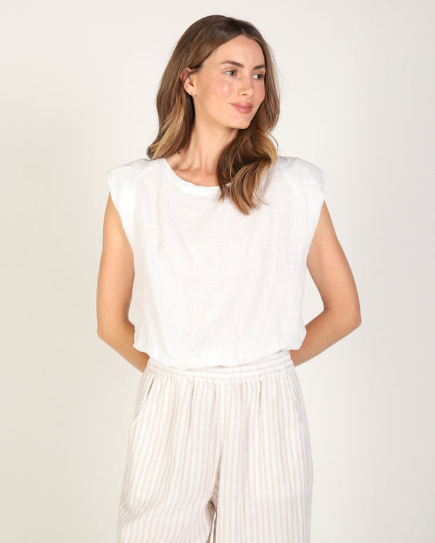Sabrina Linen Top