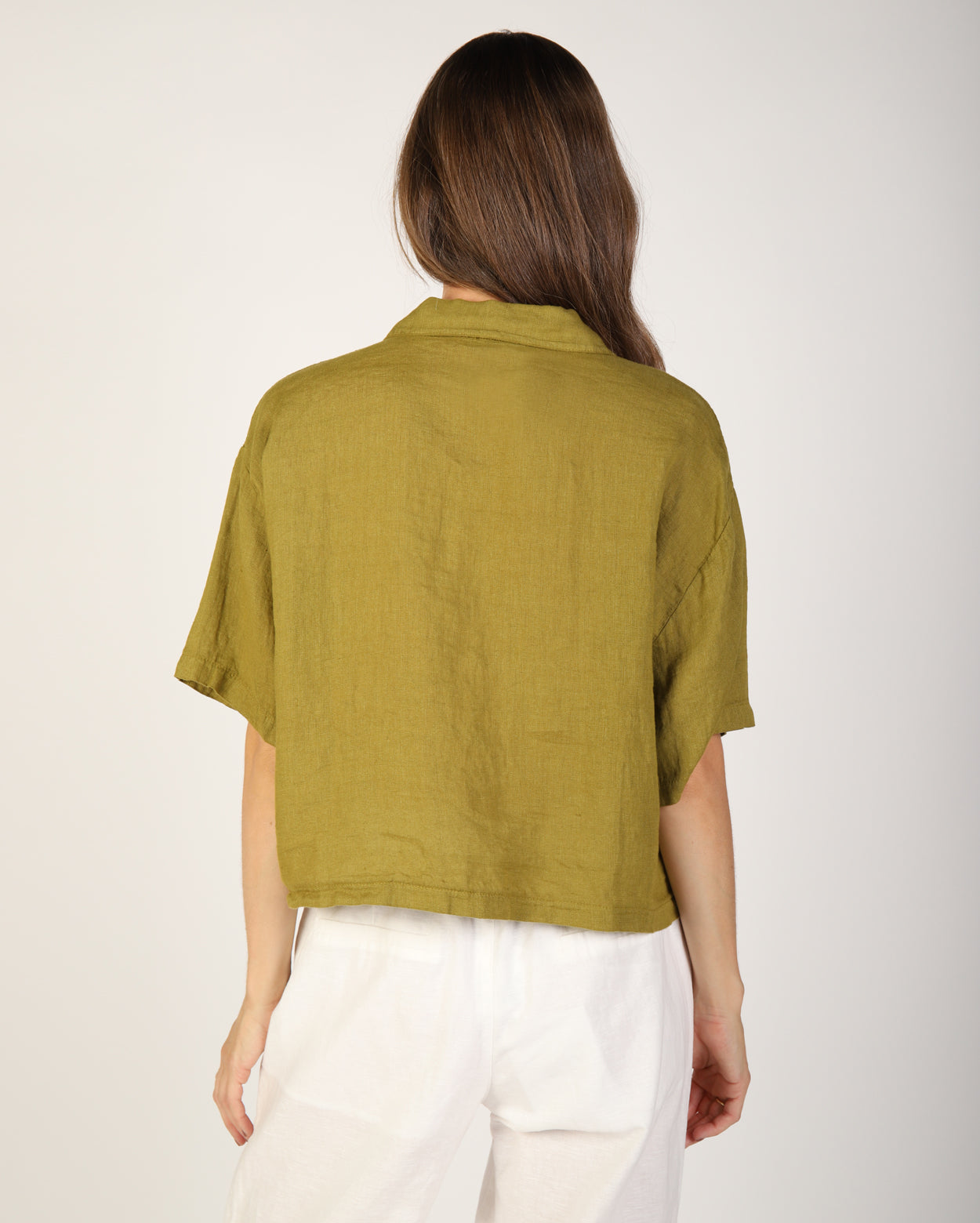 Nikki Linen Shirt - Olive