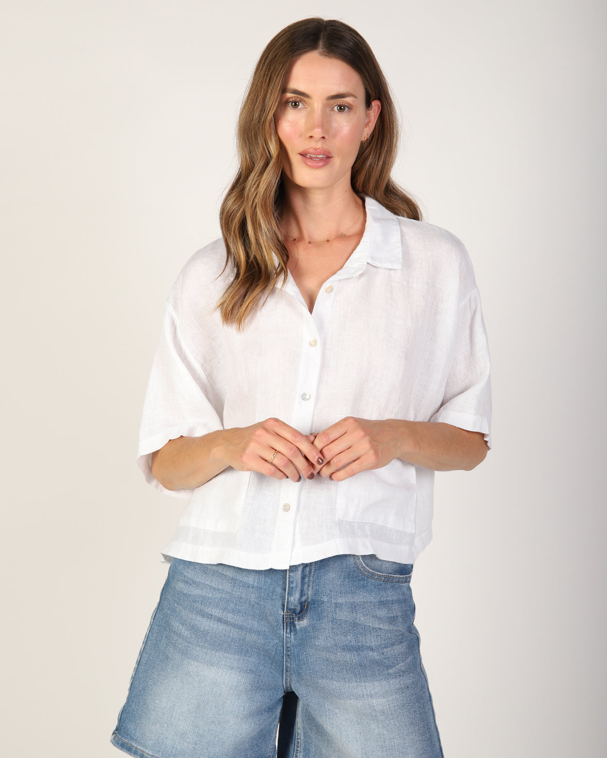 Nikki Linen Shirt - White