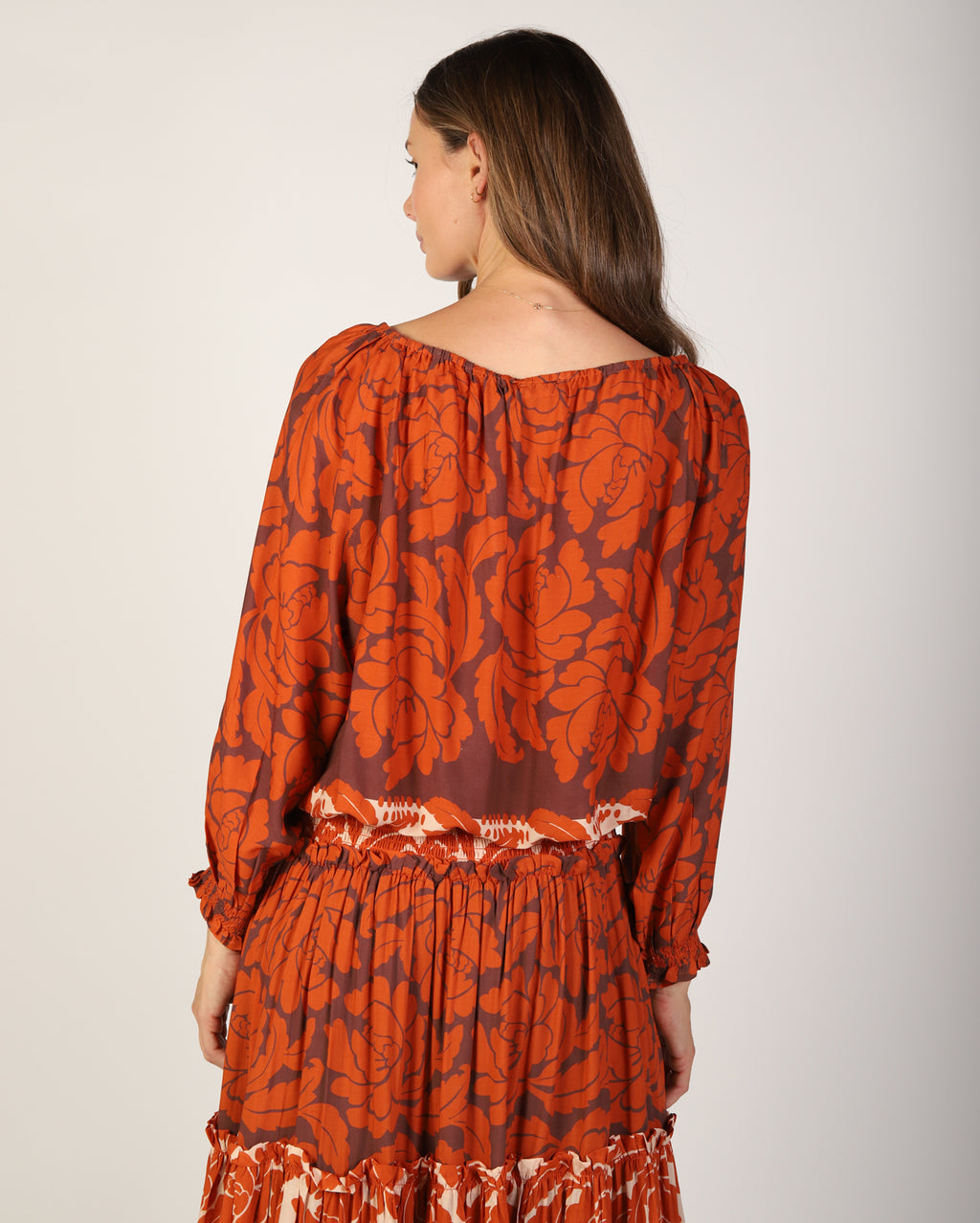 Savannah Top  - Orange Print