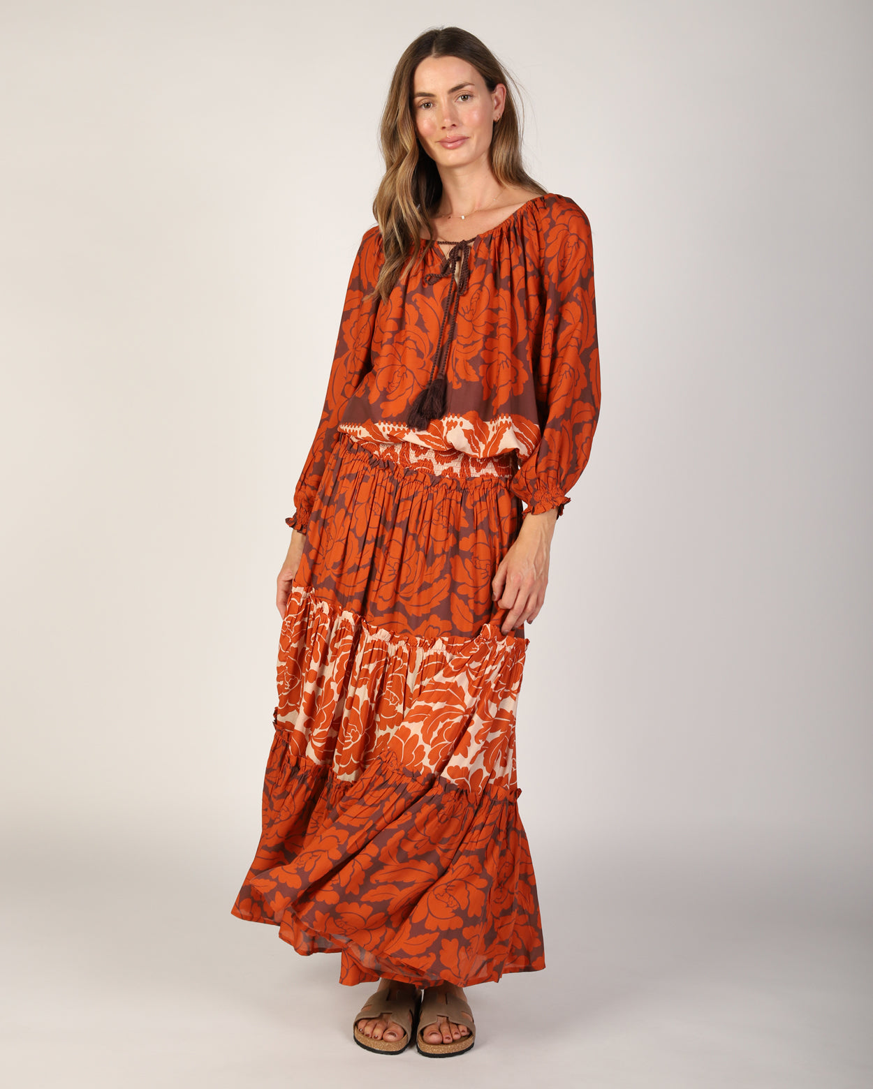 Savannah Skirt - Orange Print