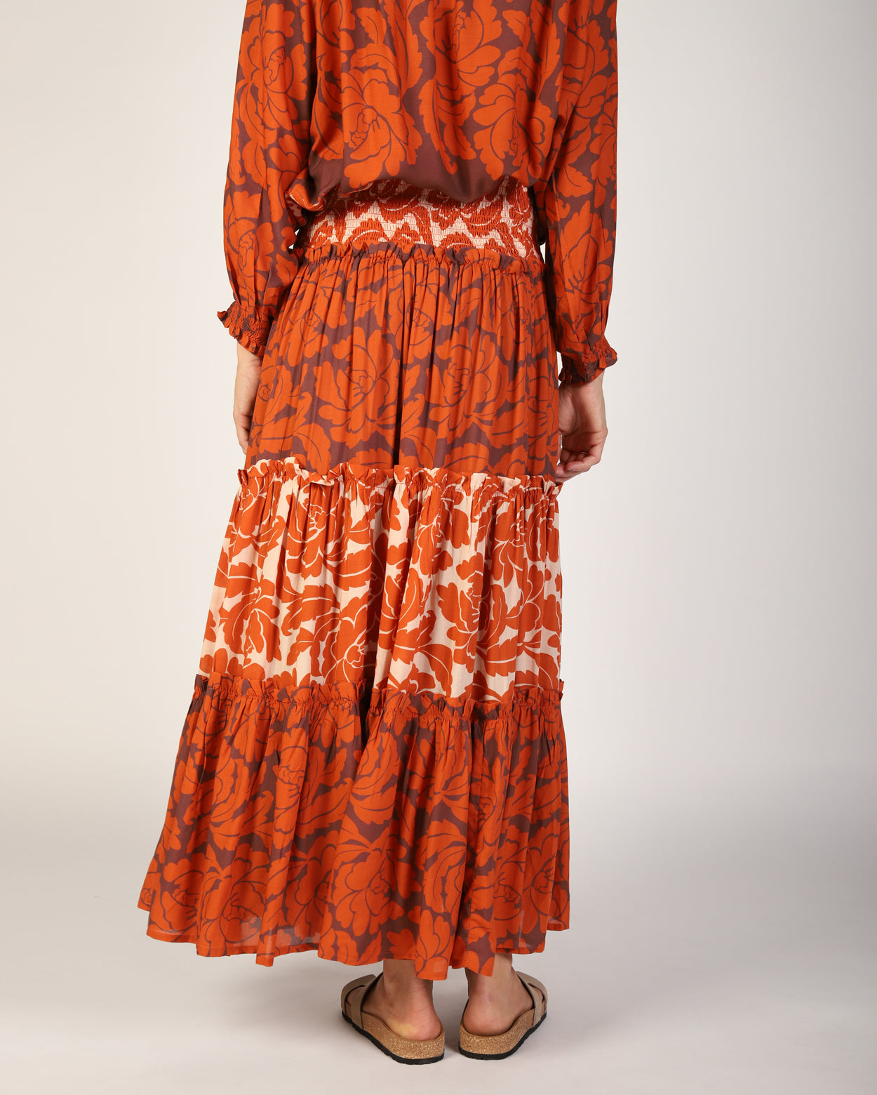 Savannah Skirt - Orange Print