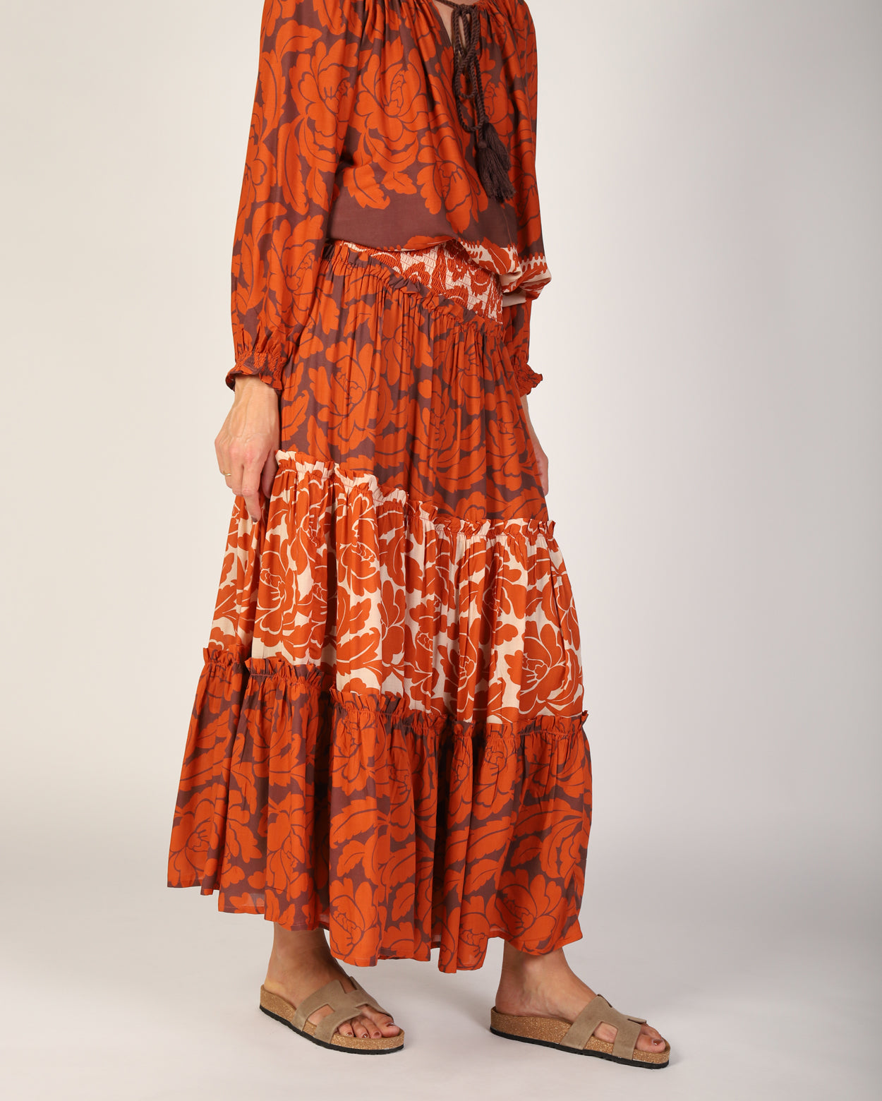 Savannah Skirt - Orange Print