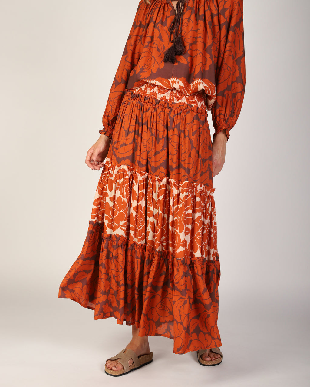 Savannah Skirt - Orange Print