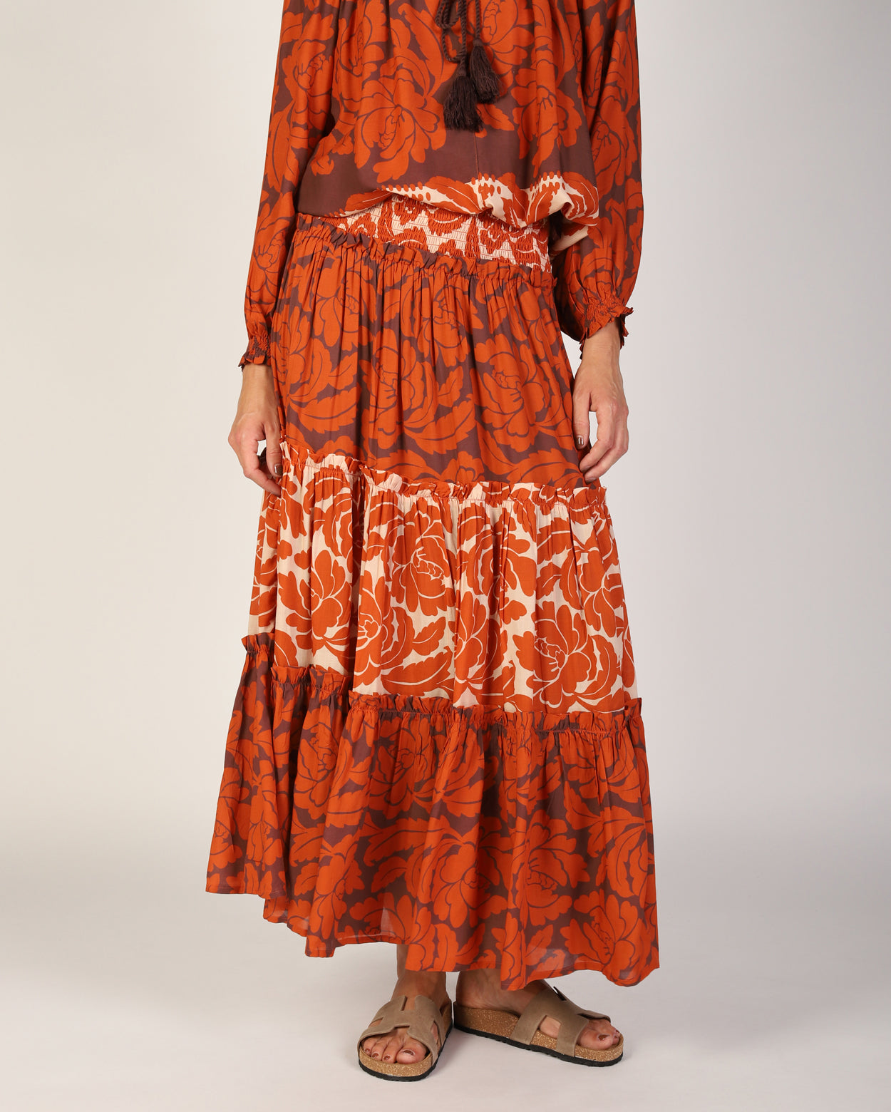 Savannah Skirt - Orange Print