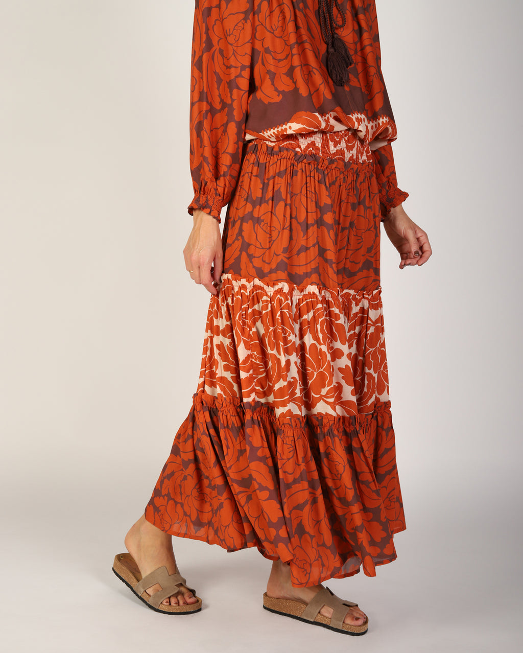 Savannah Skirt - Orange Print