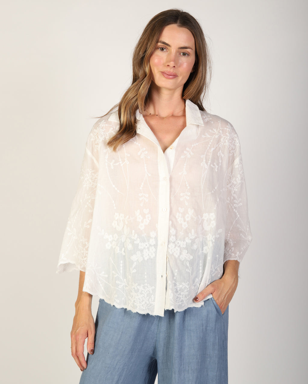Flora Shirt - White